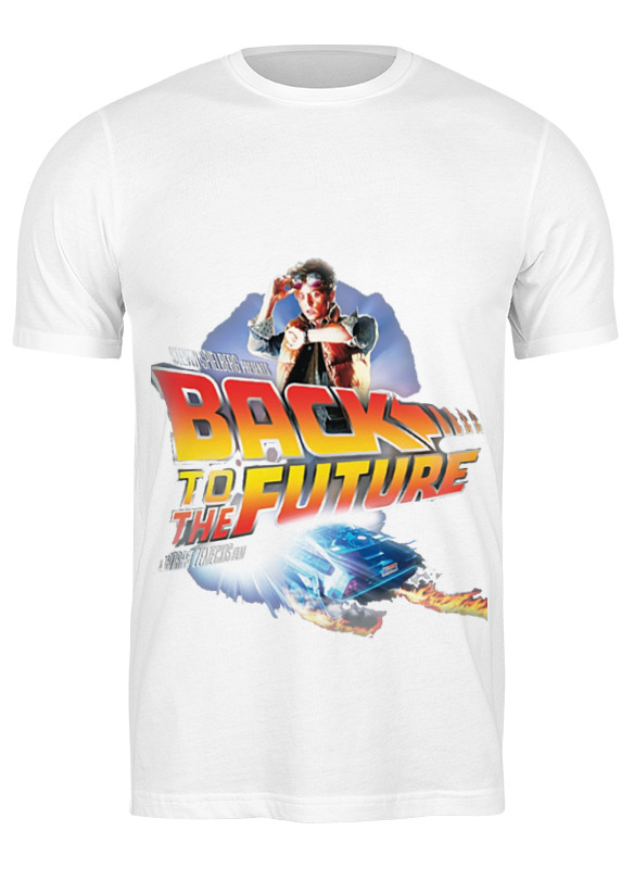 

Футболка мужская Printio Назад в будущее or back to the future белая S, Белый, Назад в будущее or back to the future