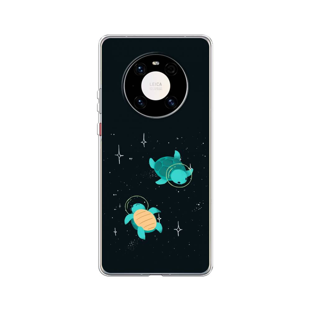 

Чехол Awog на Huawei Mate 40 Pro "Черепашки космонавты", Черный;синий, 6104450-4
