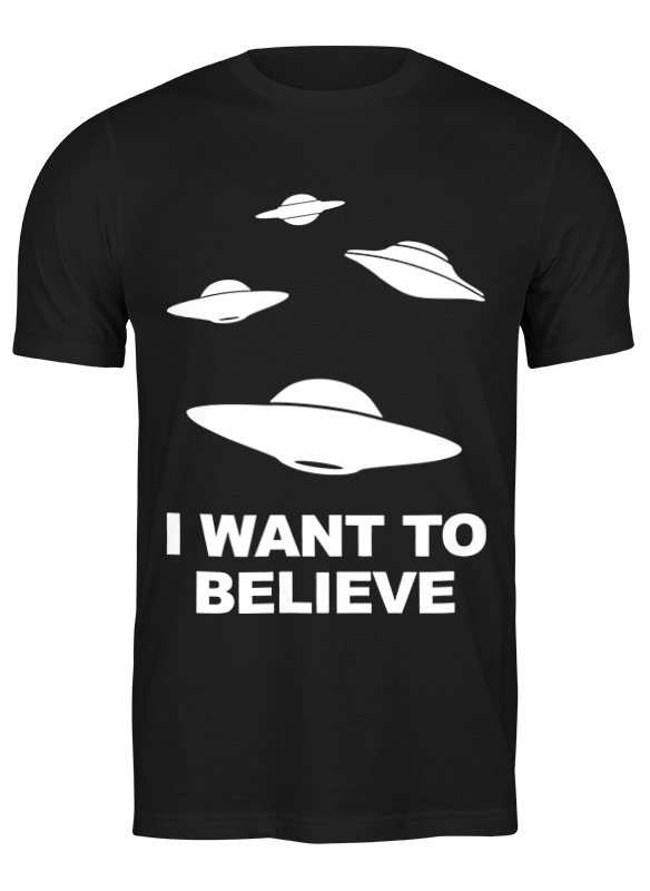 

Футболка женская Printio I want to believe (x-files) черная S, Черный, I want to believe (x-files)