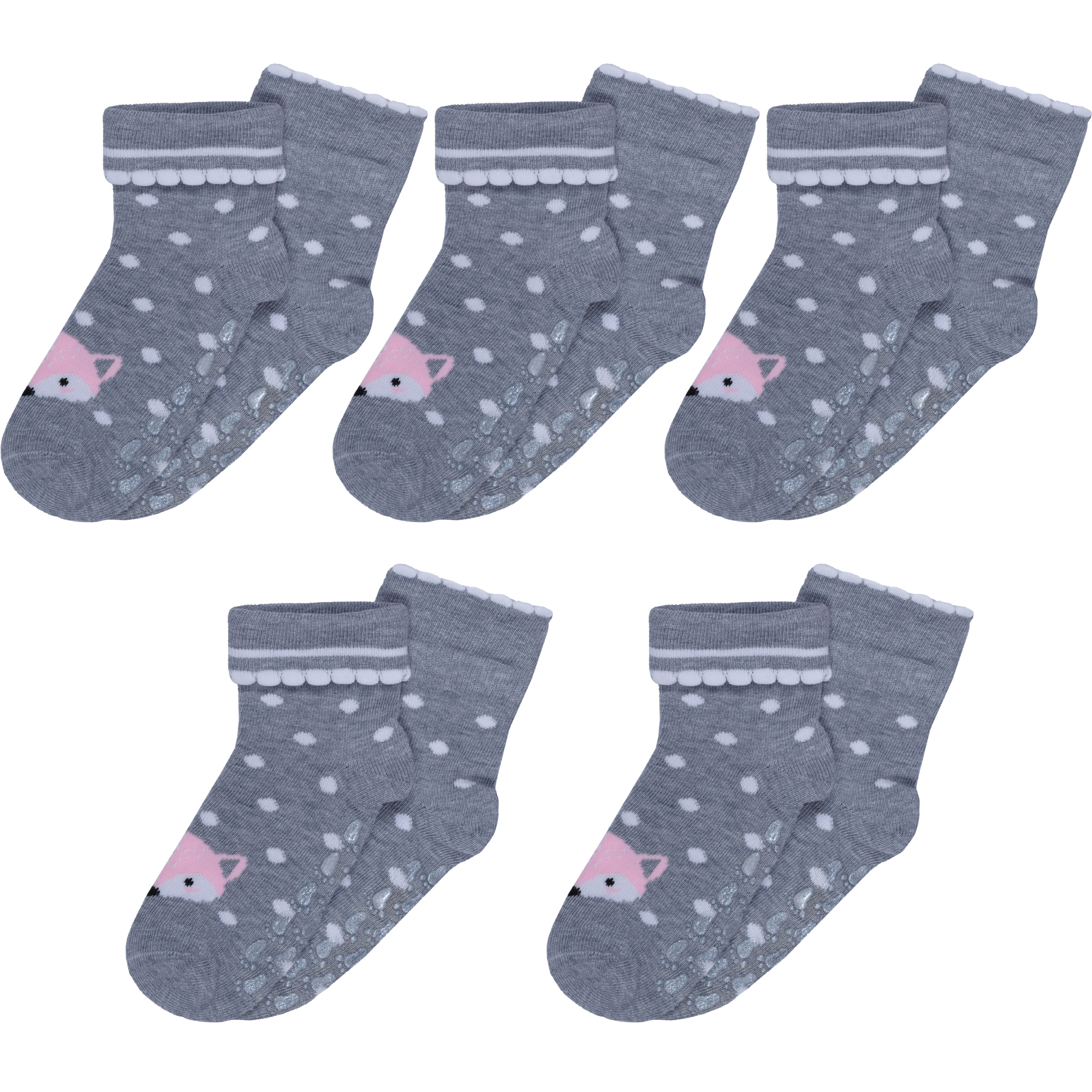 

Носки для девочек Rusocks 5-ДТ-95 цв. серый; белый; розовый р. 18, 5-ДТ-95