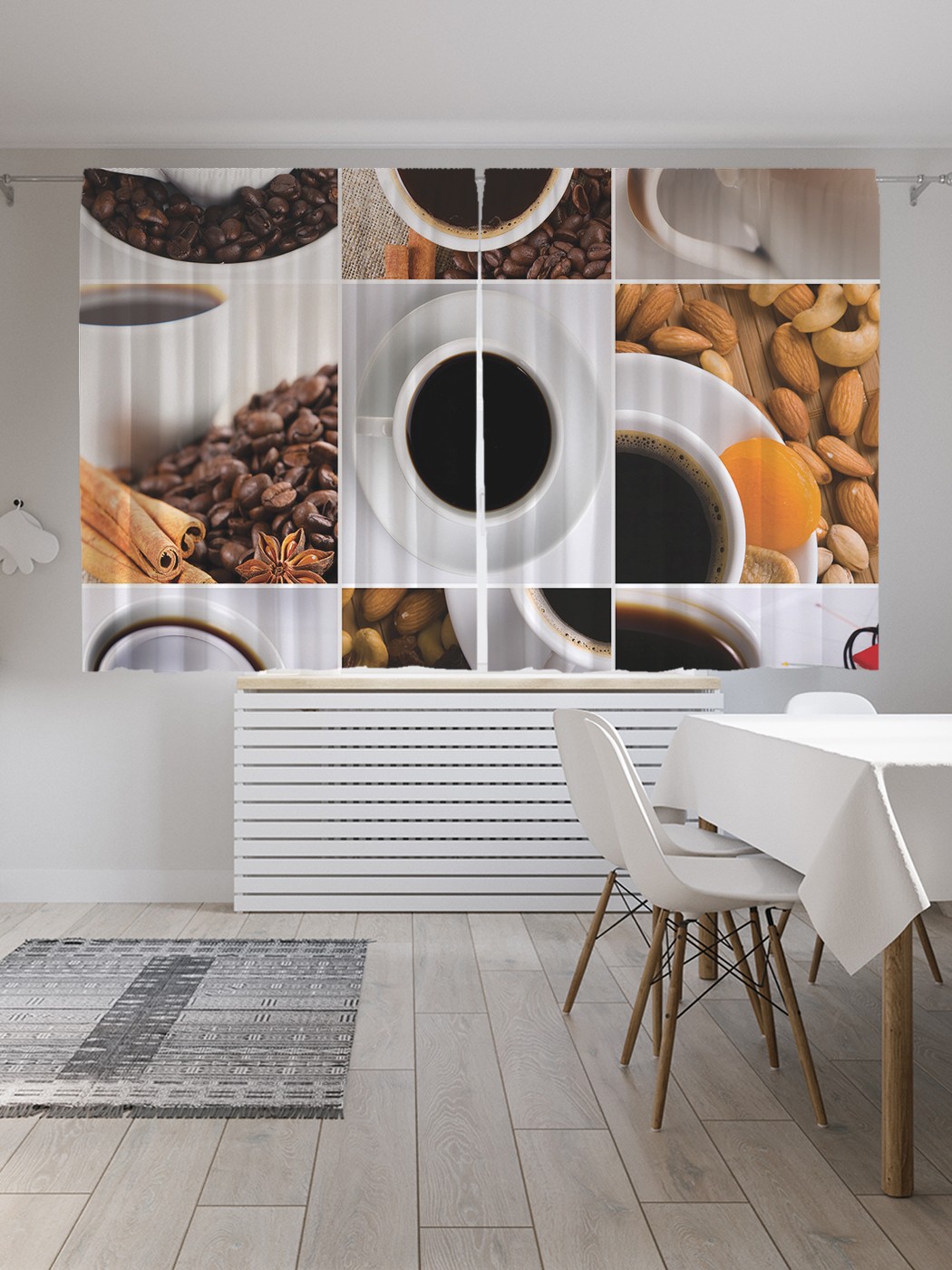 

Классические шторы JoyArty "Кофейная фотосессия", серия Oxford DeLux, 2 полотна 145x180 см, Кофейная фотосессия