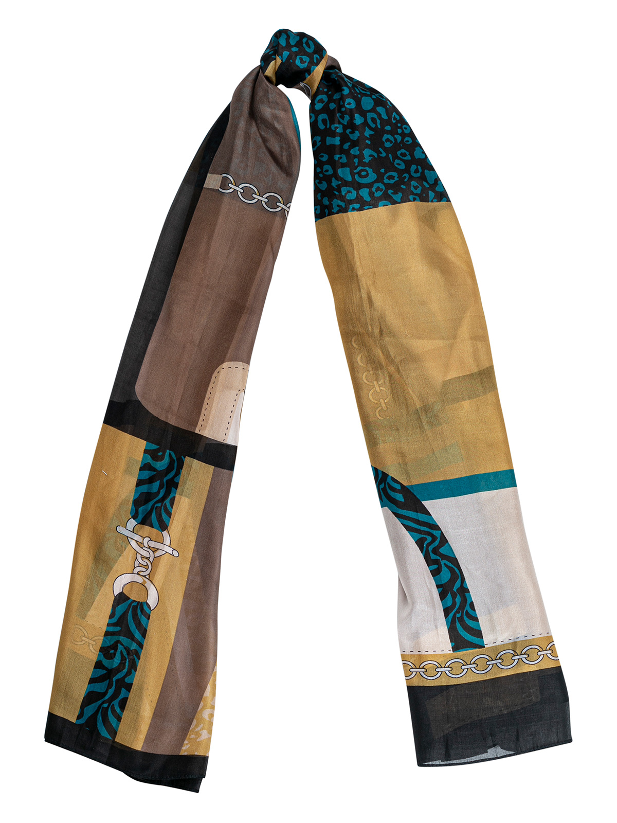 

Палантин женский Eleganzza MX05-0949-16 коричневый, MX05-0949-16