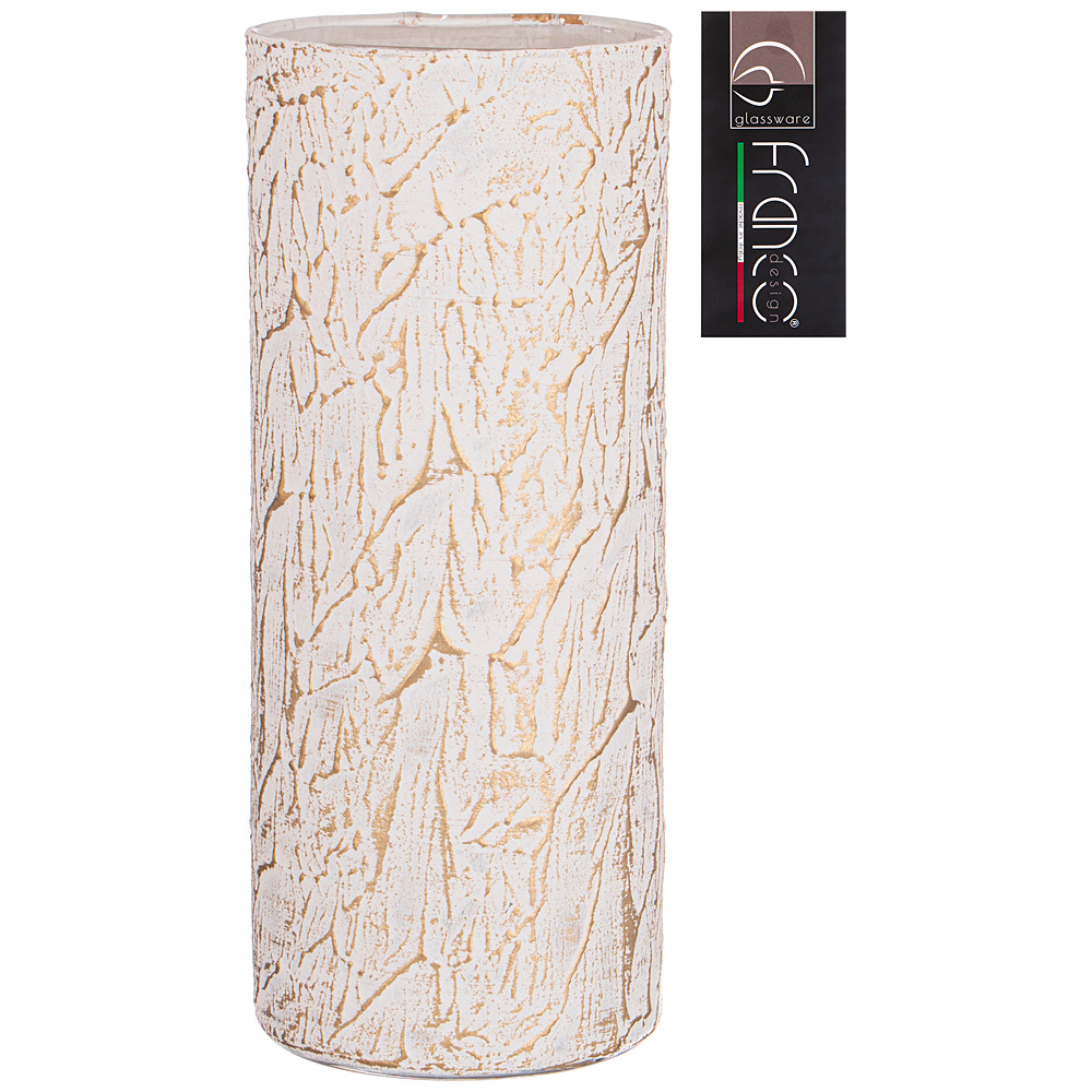 

Ваза Franco Cilindro tailor gold white 30х12 см