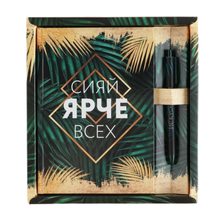 

Набор ежедневник 80 л и ручка«Сияй ярче всех»