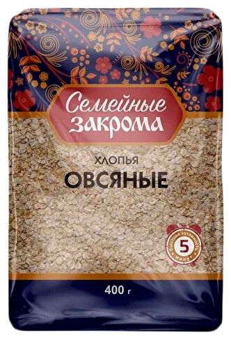 

Хлопья Семейные закрома овсяные 400 г