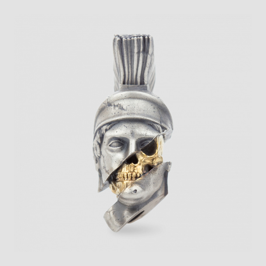 

Бусина для темляка, EVIL SCULL, Античная, Золотистый;серебристый, Античная