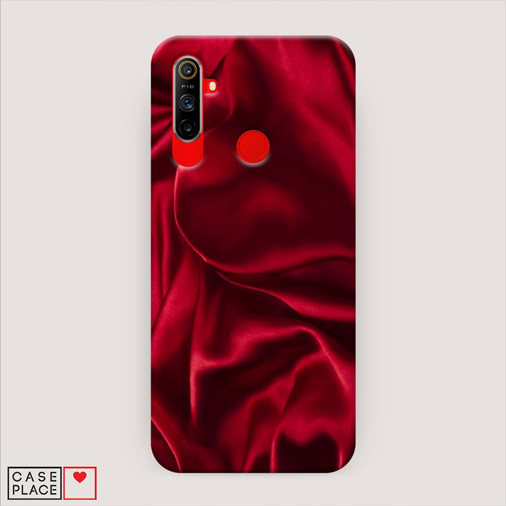 

Пластиковый чехол "Текстура красный шелк" на Realme C3, 253020-2