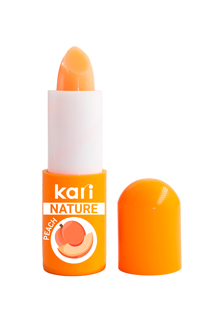 Гигиеническая помада KARI с ароматом персика art-lb3 гигиеническая помада kari с ароматом babble gum art lb1
