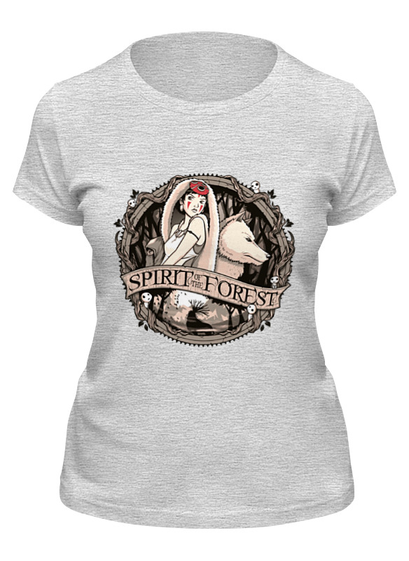 

Футболка женская Printio Spirit of the forest серая 2XL, Серый, Spirit of the forest