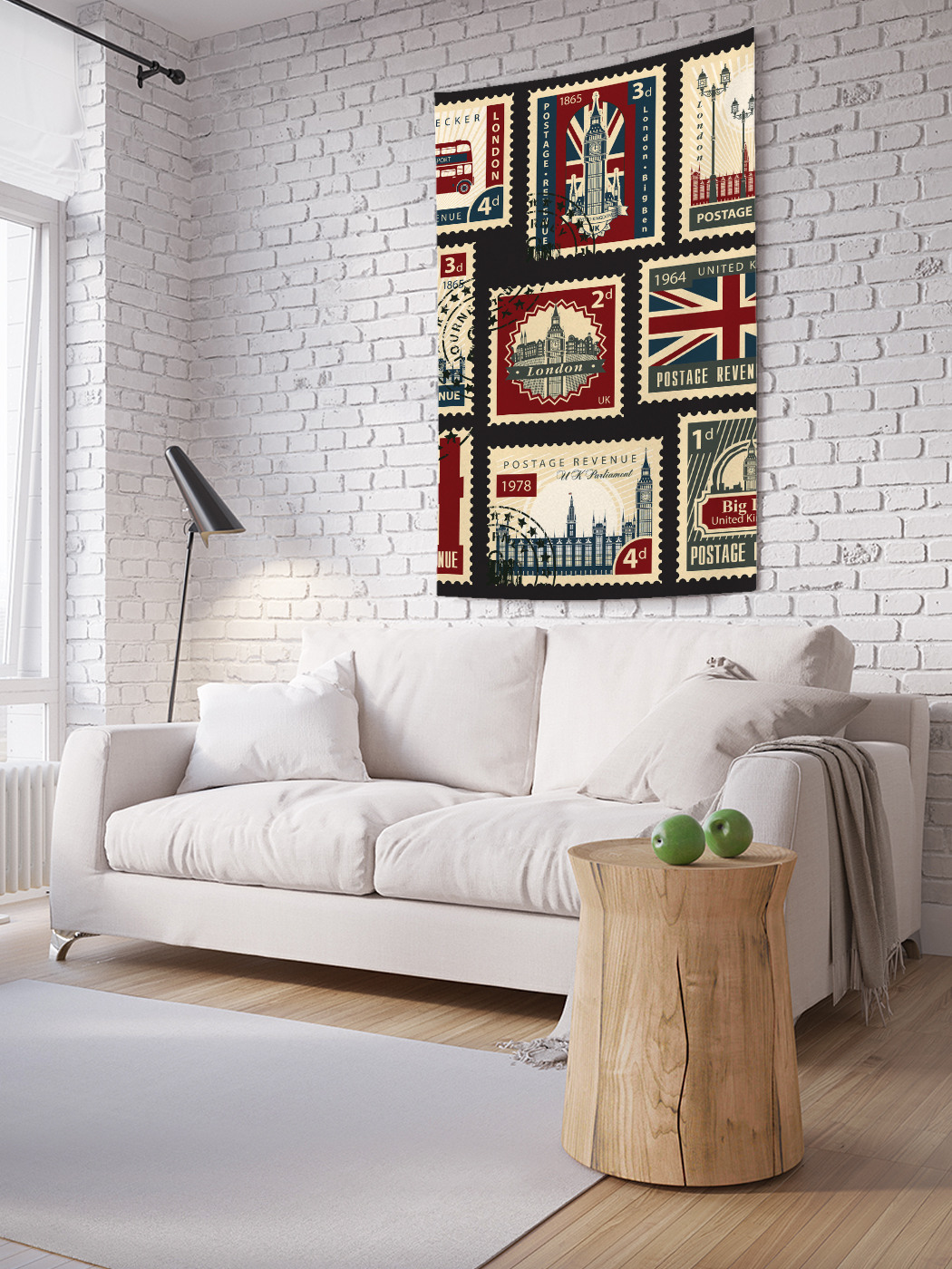 

Вертикальное фотопанно на стену JoyArty Английские марки 100x150 см, Английские марки