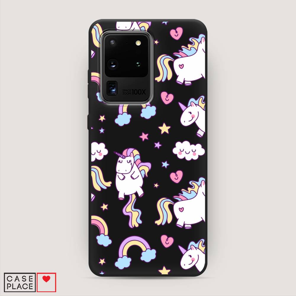 фото Матовый силиконовый чехол "sweet unicorns dreams" на samsung galaxy s20 ultra awog