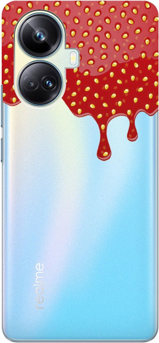 

Силиконовый чехол на Realme 10 Pro+ с 3D принтом "Jam" прозрачный, Прозрачный;красный, 158639