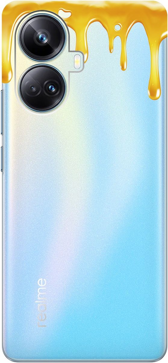 

Силиконовый чехол на Realme 10 Pro+ с 3D принтом "Honey" прозрачный, Прозрачный;желтый, 158639