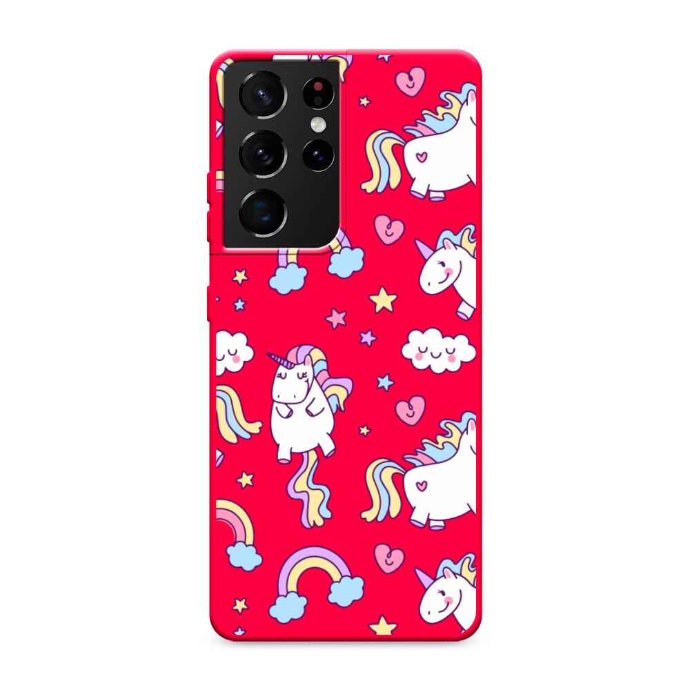

Матовый силиконовый чехол "Sweet unicorns dreams" на Samsung Galaxy S21 Ultra, Sweet unicorns dreams