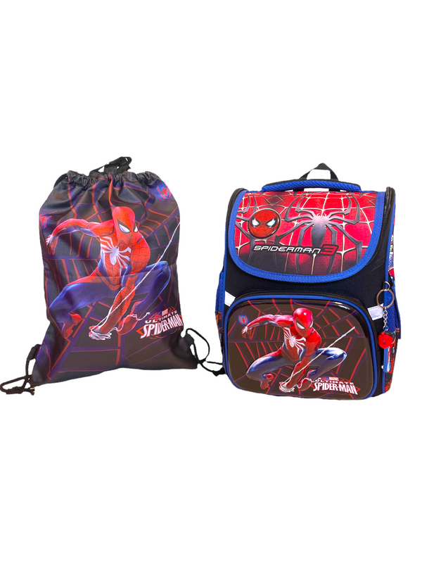 фото Школьный рюкзак brothers для мальчика spider-man красный 454