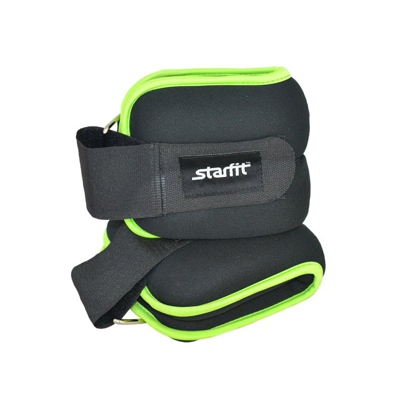 

Утяжелители универсальные STARFIT WT-102 1 кг*2шт, черные/зеленые