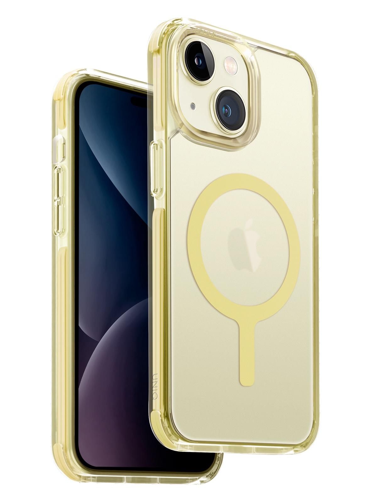 Чехол Uniq для iPhone 15 Plus с MagSafe Combat AF Citron Yellow