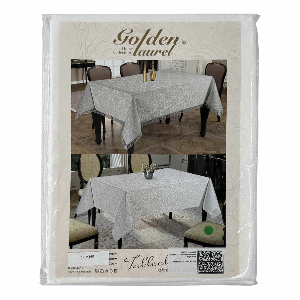 

Скатерть Golden Laurel 120x160 см полиэстер белая