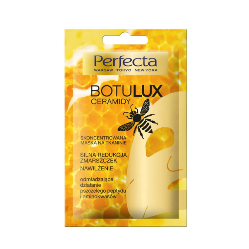 Купить Маска для лица Perfecta Botulux Ceramides на ткани уменьшение морщин и увлажнение, 20 мл