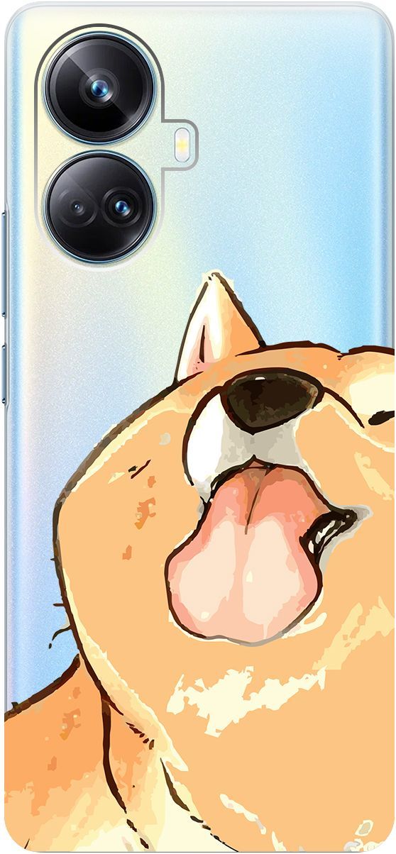 

Силиконовый чехол на Realme 10 Pro+ с 3D принтом "Shiba" прозрачный, Прозрачный;бежевый, 158640