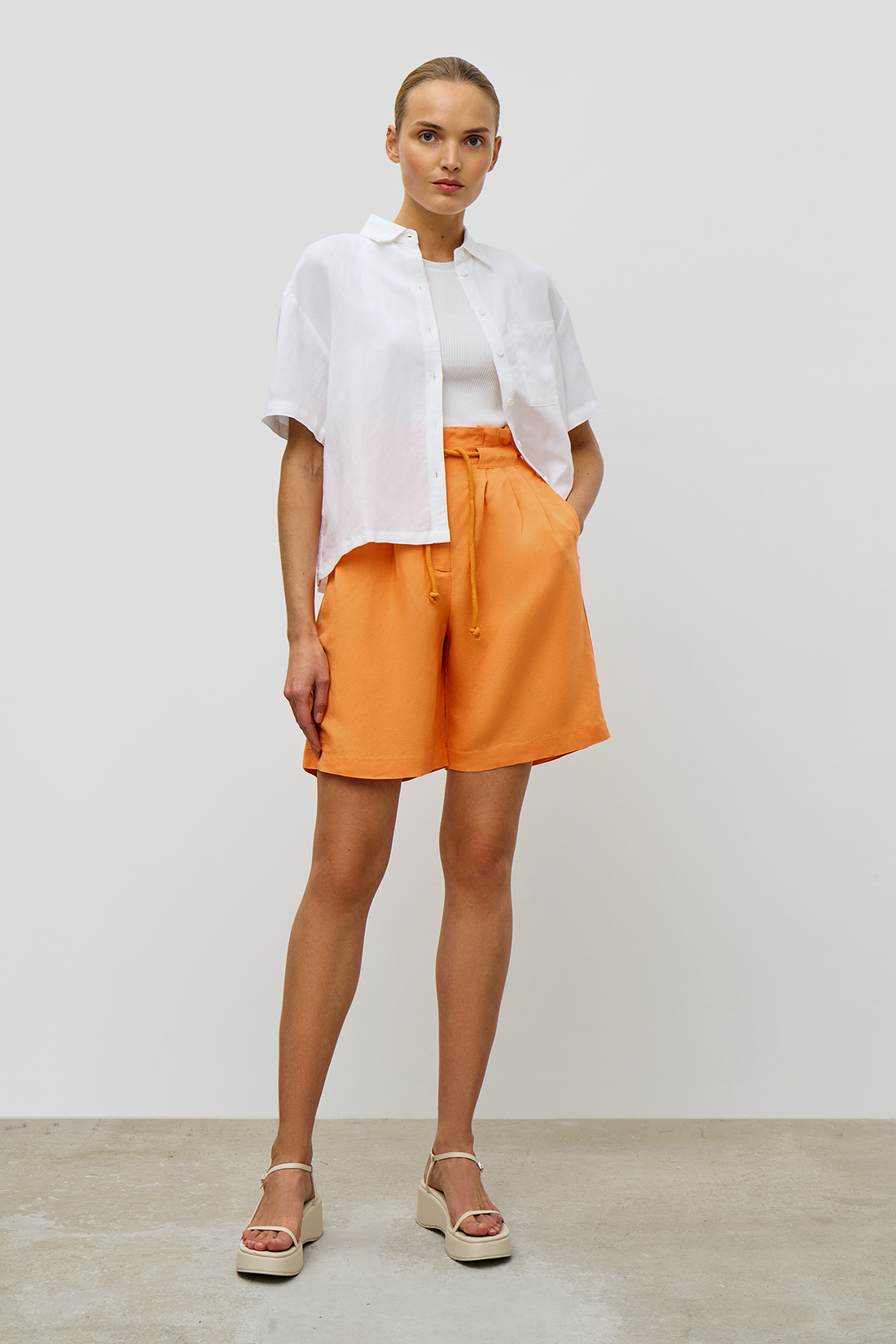 Повседневные шорты женские Baon B3223003 оранжевые S