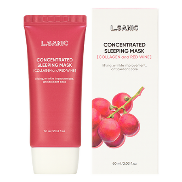 

Маска для лица L.Sanic Collagen and Red Wine Концентрированная ночная, 60 мл, 337959