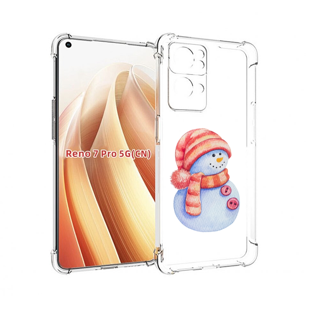 

Чехол MyPads Веселый снеговик для OPPO Reno7 Pro 5G, Прозрачный, Tocco