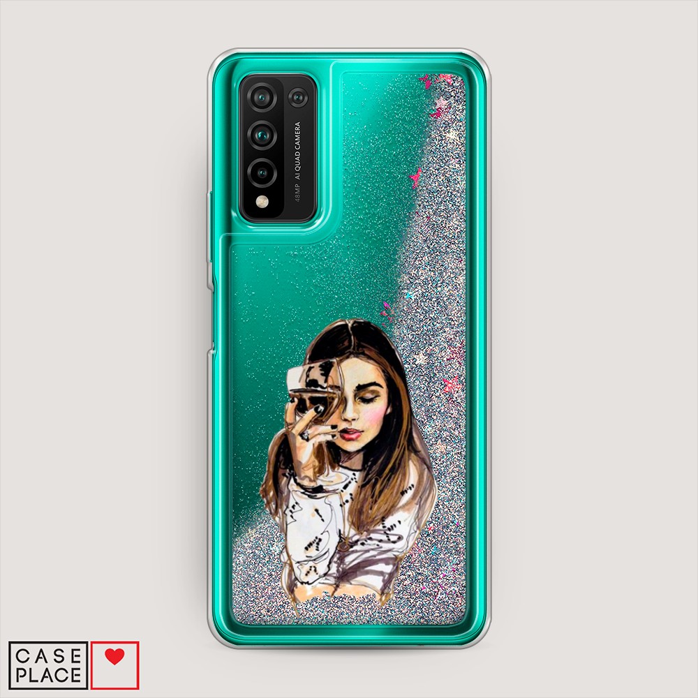 

Чехол Awog на Honor 10X Lite "Девушка с бокалом", Разноцветный, 6104691-1