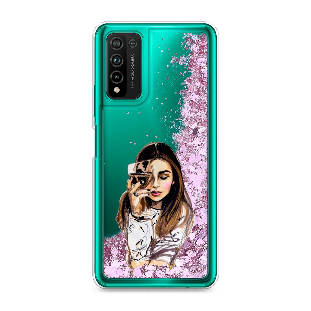 

Чехол Awog на Honor 10X Lite "Девушка с бокалом", Разноцветный, 6104694-1