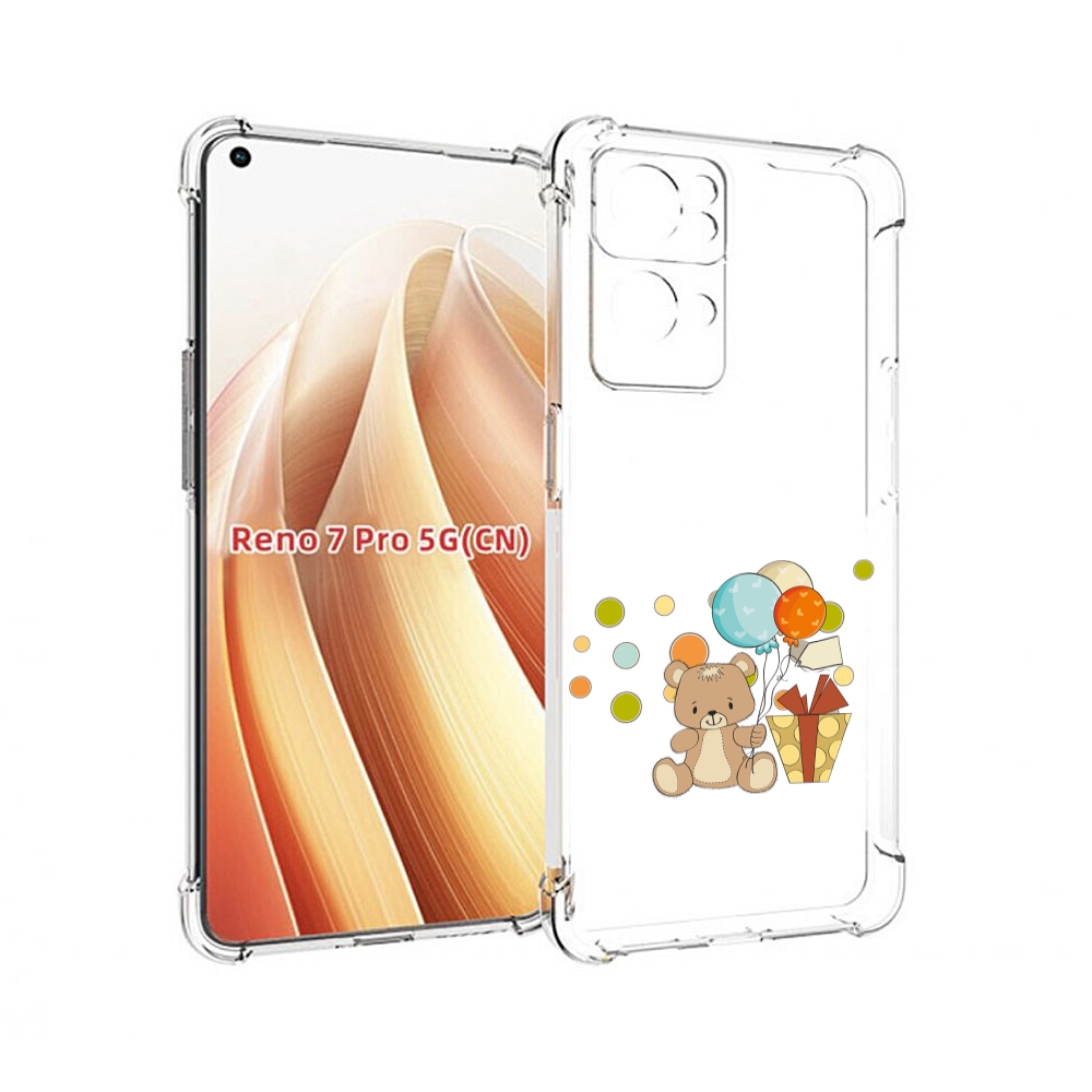 

Чехол MyPads медвеженок с подарком для OPPO Reno7 Pro 5G, Прозрачный, Tocco