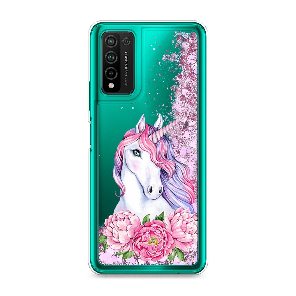 

Чехол Awog на Honor 10X Lite "Единорог с пионами", Разноцветный, 6104694-1