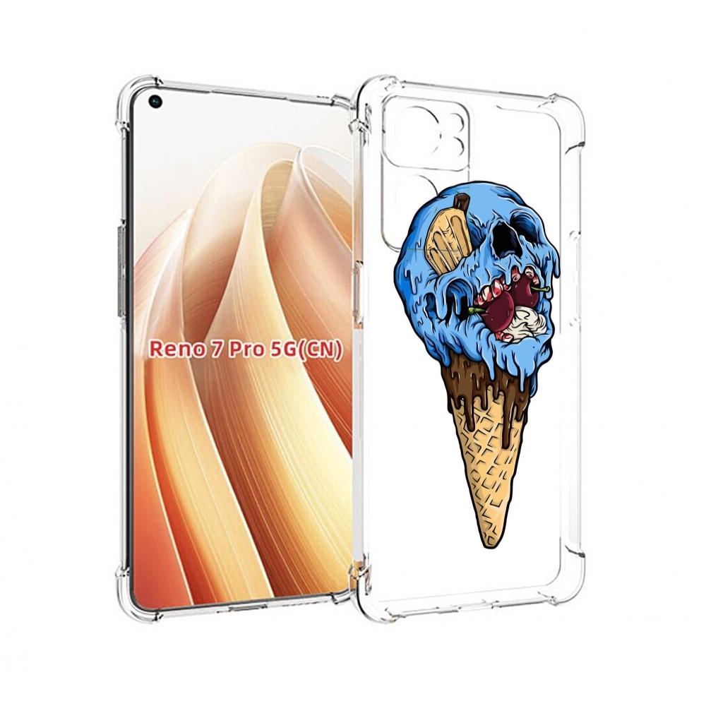 

Чехол MyPads мороженное череп для OPPO Reno7 Pro 5G, Прозрачный, Tocco