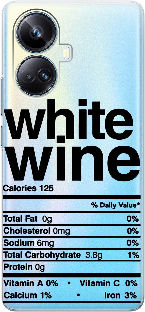 

Силиконовый чехол на Realme 10 Pro+ с 3D принтом "Wine" прозрачный, Прозрачный;черный, 158641