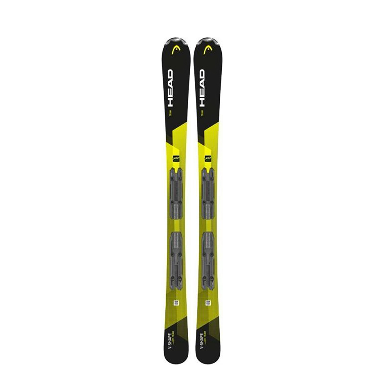 фото Горные лыжи head v-shape team easy + jrs 4.5 black/yellow (67-107) (21/22) (87)