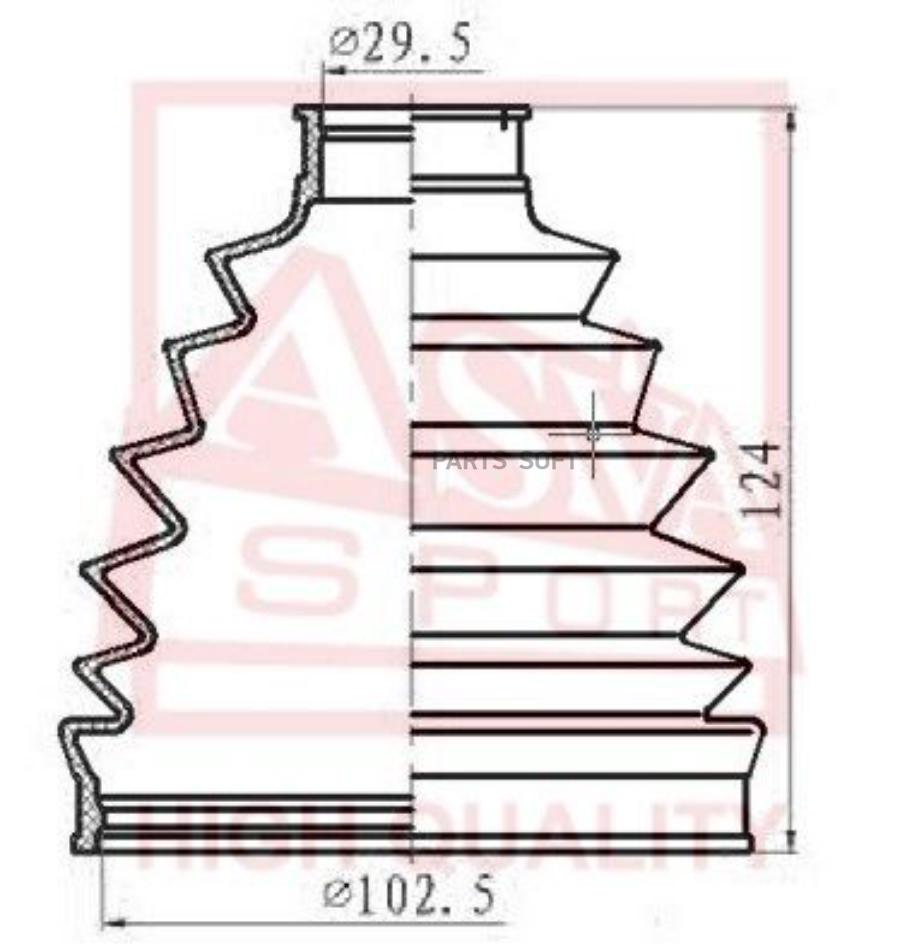 

Пыльник Шруса (Комплект Без Смазки) Asbt-504 Nsin0019662339 ASVA арт. ASBT504