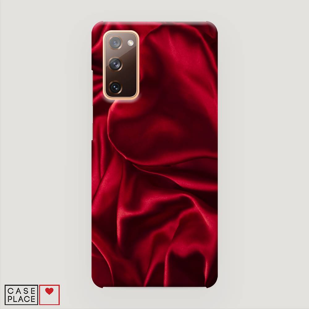 фото Пластиковый чехол "текстура красный шелк" на samsung galaxy s20 fe awog