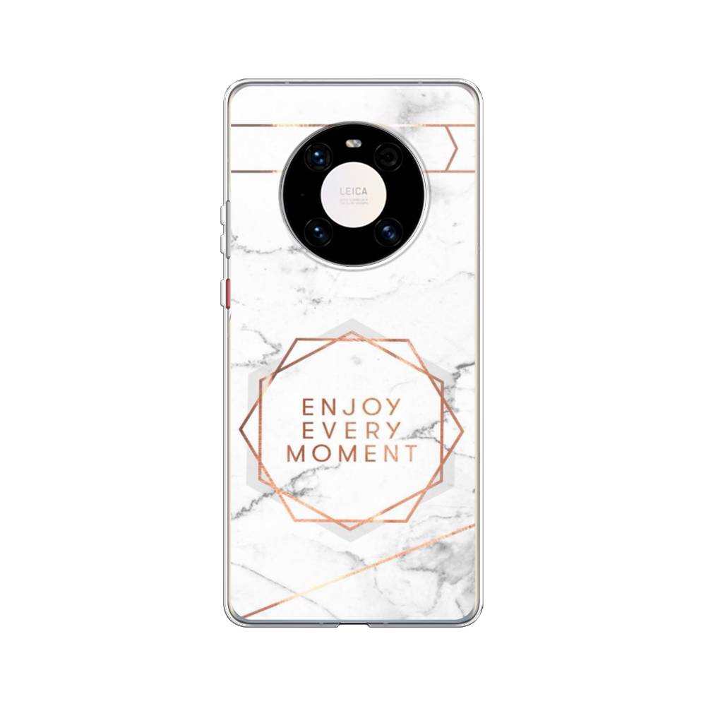 

Чехол Awog на Huawei Mate 40 Pro "Enjoy every moment мрамор", Белый;розовый;серый, 6104450-7