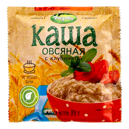 

Каша Радово овсяная с клубникой 35 г