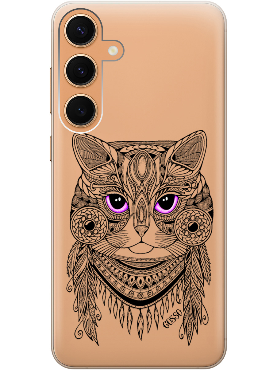 

Силиконовый чехол на Samsung Galaxy S24+ с рисунком "Grand Cat" прозрачный, Прозрачный;фиолетовый;черный, 20011906