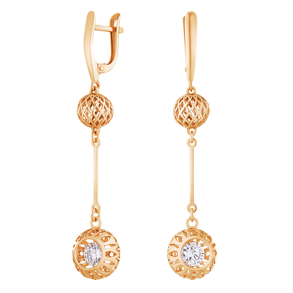

Серьги из серебра ЮВЕЛИР КАРАТ 2129286/9П, фианит, 2129286/9П