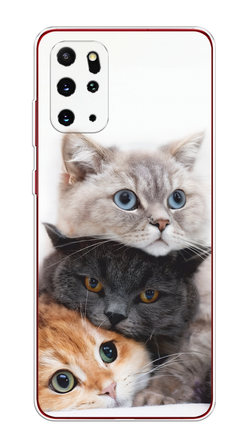 

Чехол на Samsung Galaxy S20 Plus "Пушистые мордашки", Серый;черный;оранжевый, 29350-1