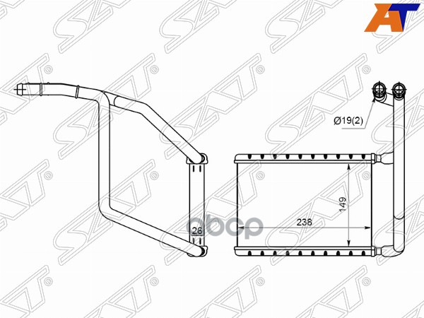 

SAT Радиатор отопителя салона FORD TRANSIT 14-