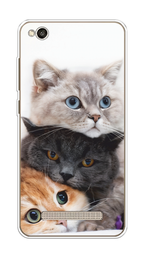 

Чехол на Xiaomi Redmi 4A "Пушистые мордашки", Серый;черный;оранжевый, 31350-1