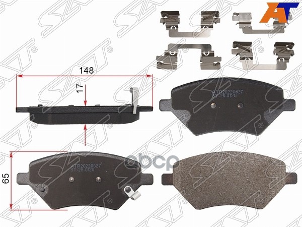 

Колодки тормозные передние CHERY TIGGO 4 17-/ TIGGO 7 16-/TIGGO 8 19- SAT