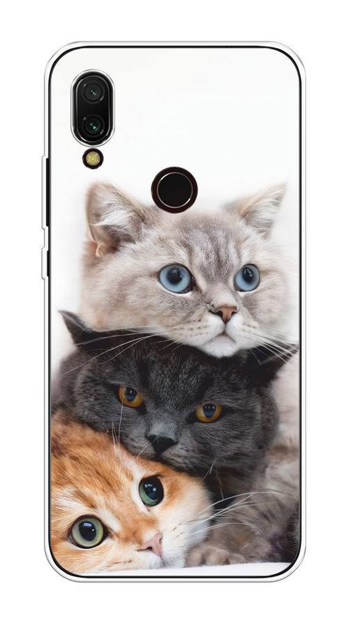 

Чехол на Xiaomi Redmi 7 "Пушистые мордашки", Серый;черный;оранжевый, 35050-1