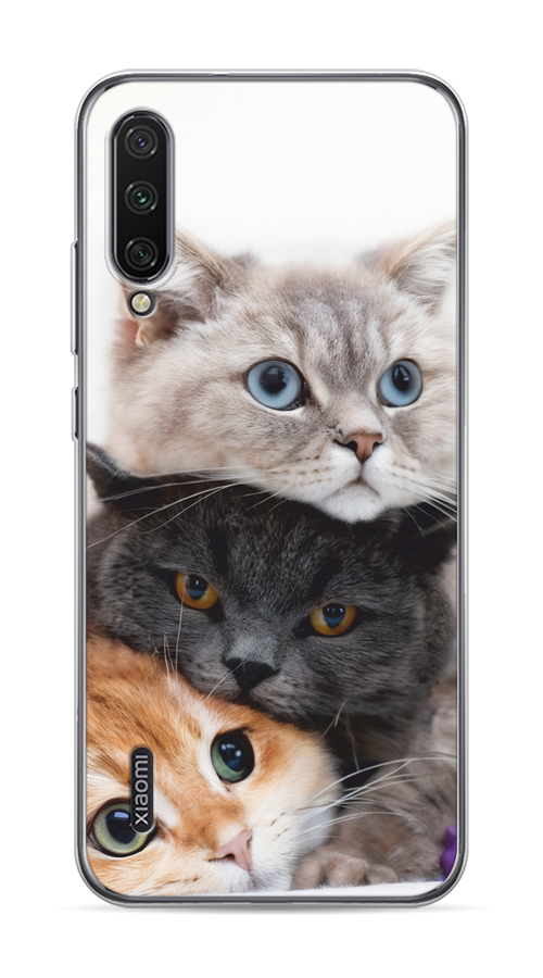 

Чехол на Xiaomi Mi CC9E/Mi A3 "Пушистые мордашки", Серый;черный;оранжевый, 36050-1