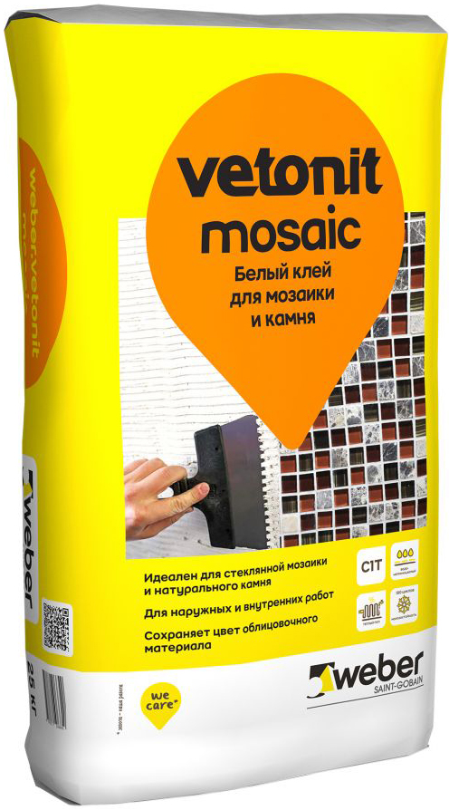 WEBER.VETONIT Mosaic клей для мозаики и камня (25кг) белый