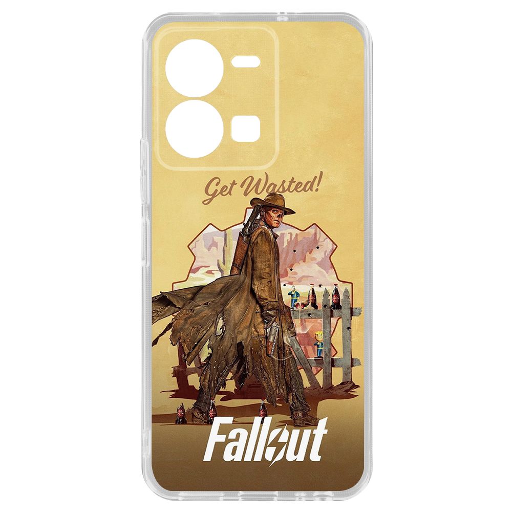 

Чехол-накладка Krutoff Clear Case Фоллаут (Fallout) - Давай напьемся! для Vivo Y35, Прозрачный