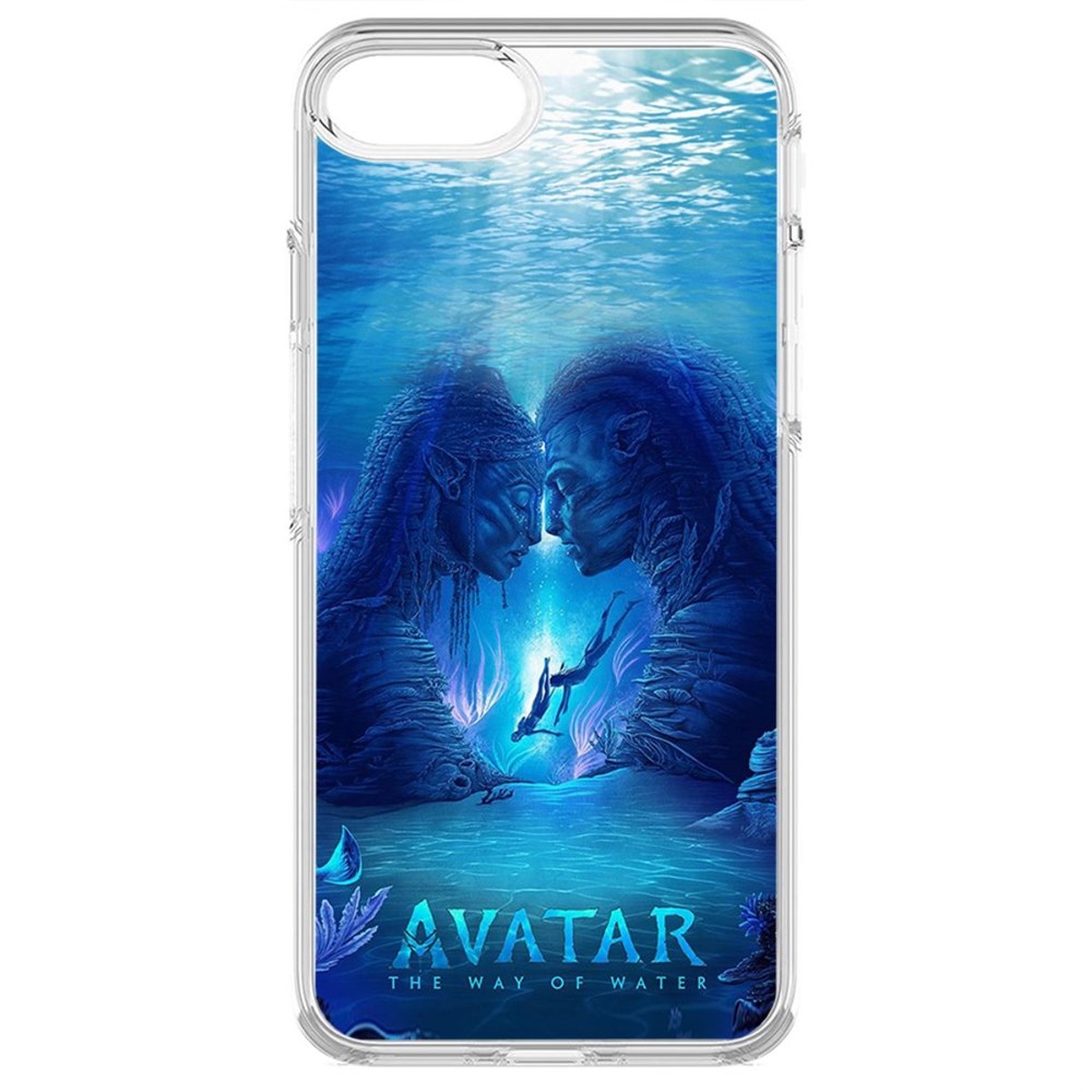 

Чехол-накладка кейс Аватар - Рифы для iPhone SE 2020, Прозрачный