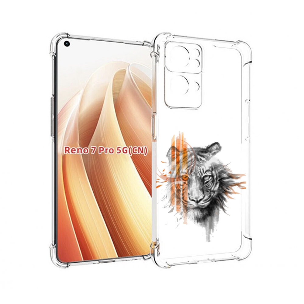

Чехол MyPads огненный тигр для OPPO Reno7 Pro 5G, Прозрачный, Tocco